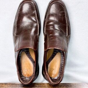 Cole Haan Nike Air Comfort Slip On Loafer Brown Pebbled Leather Men’s 10.5M